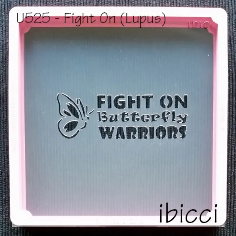 ibicci Lupus Fight On Butterfly Warriors stencil