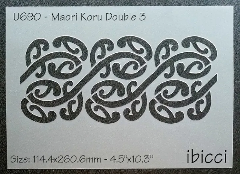 ibicci Maori Koru 3 Cake Panel stencil