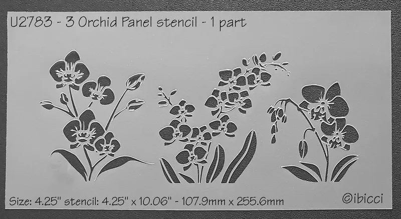 ibicci 3 Orchid panel stencil - 1 part