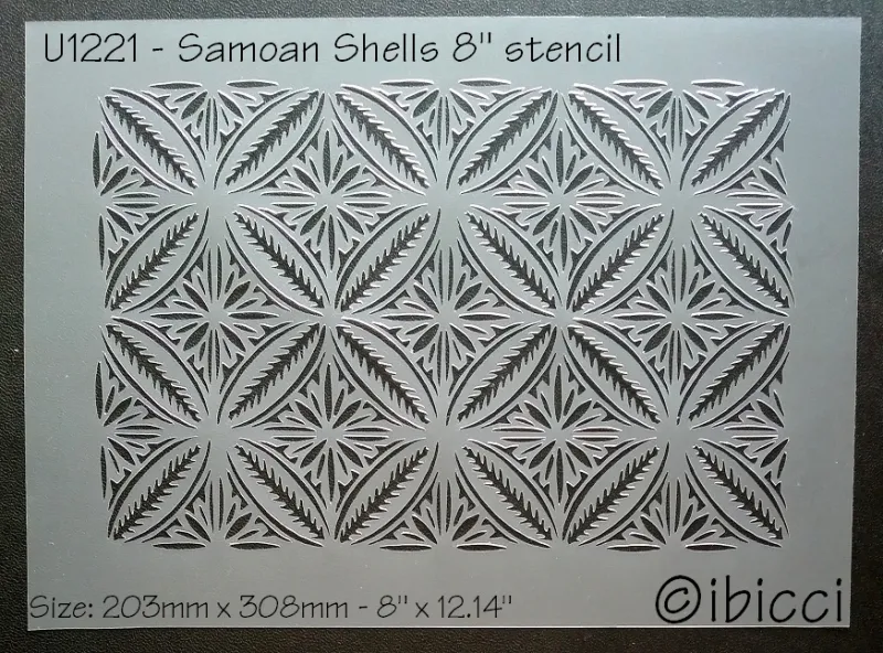 ibicci Samoan Shells 8" stencil  - Double