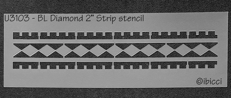 ibicci BL Samoan Diamond 2" Strip Stencil