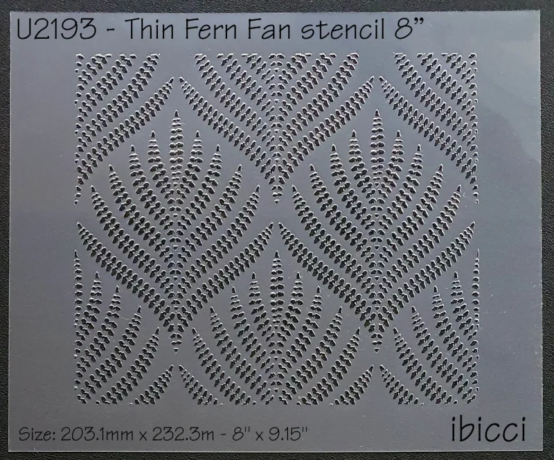 ibicci Thin Fern Fan 8" stencil