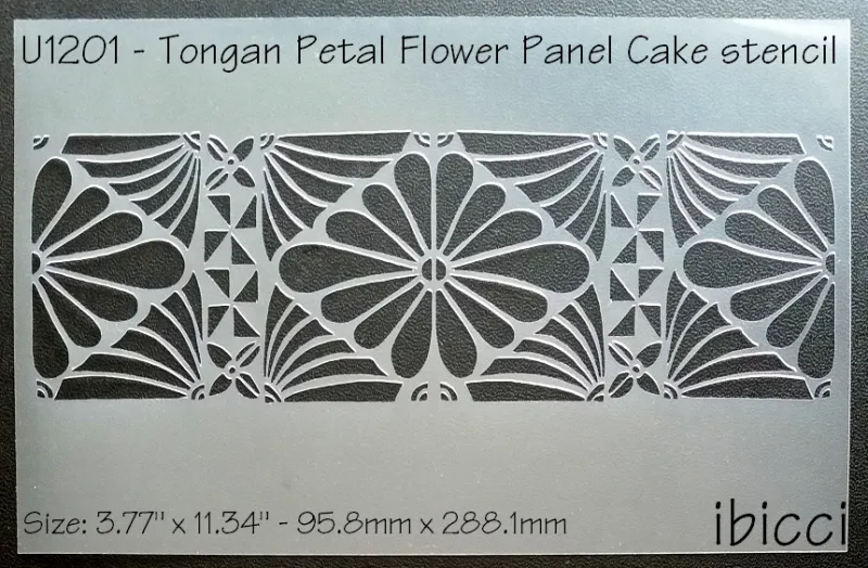 ibicci Tongan Petal Flower Panel stencil