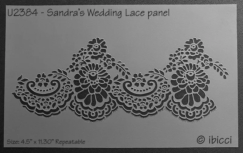 ibicci Sandra's Wedding Lace Panel Stencil