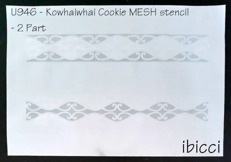 ibicci Maori Kowhaiwhai Patiki Cookie Mesh Stencil