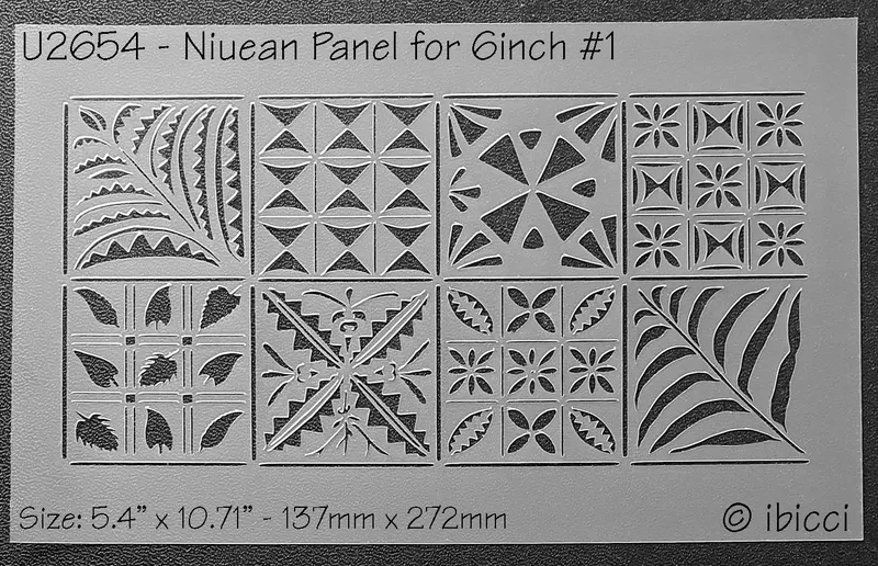 ibicci Niuean Panel Stencil for 6" #1