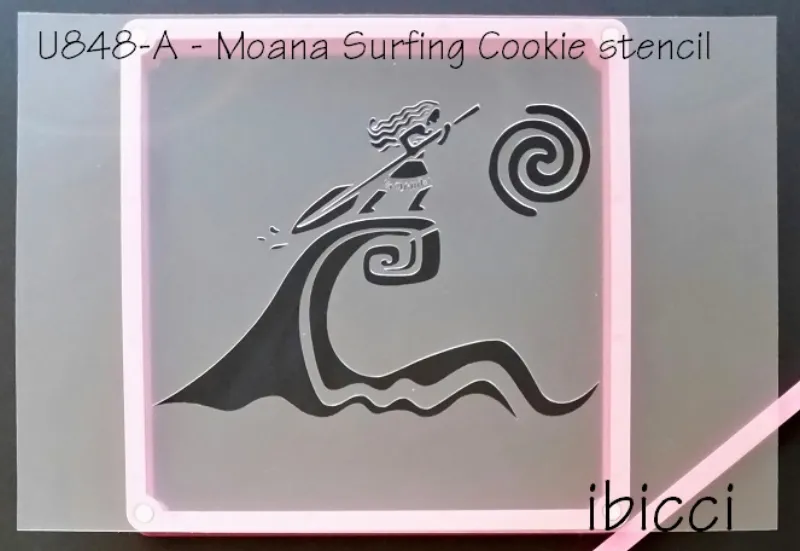 ibicci Moana Cookie stencil - Surfing
