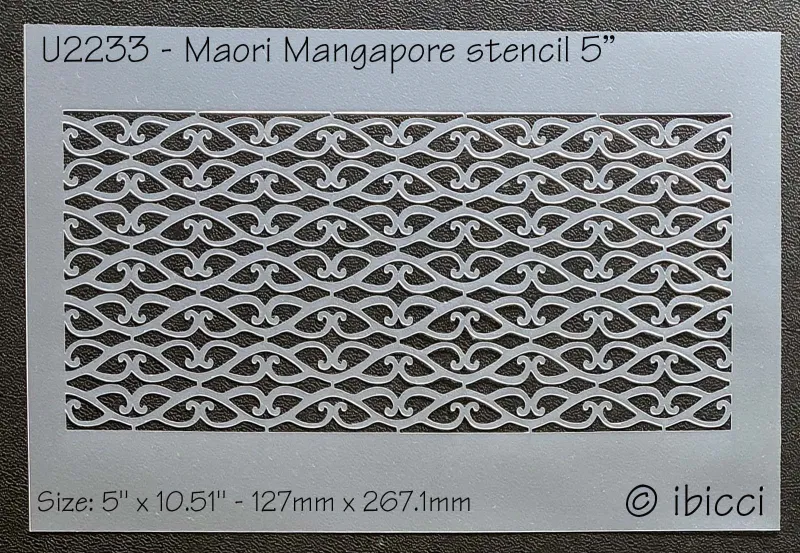 ibicci Maori Mangapore Panel stencil 5"