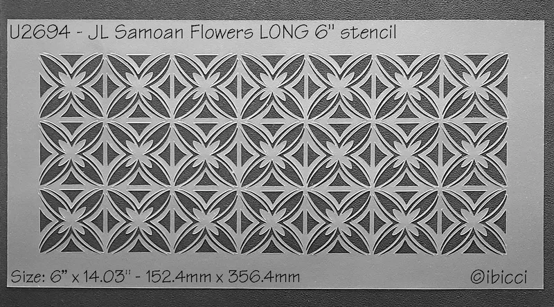 ibicci JL Samoan Flowers LONG 6" stencil