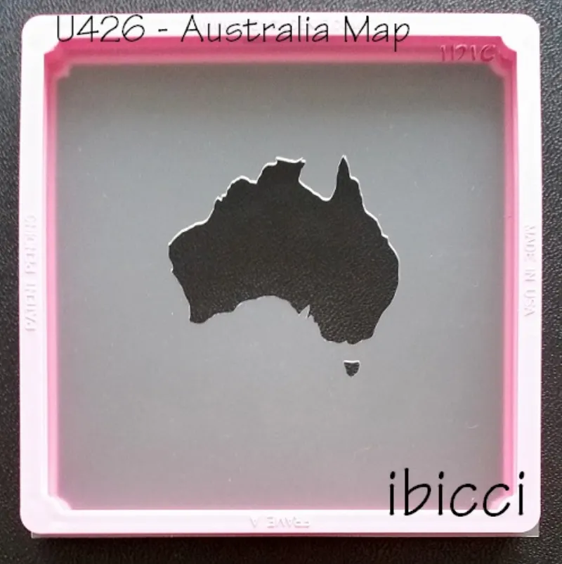 Australia Map Stencil