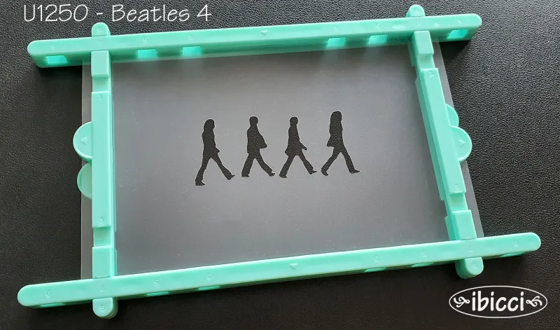 ibicci Beatles 4 Cookie stencil - shown on Stencil Snap
