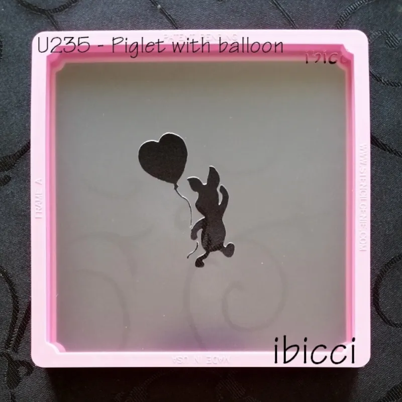 Piglet with Balloon stencil