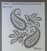 ibicci Paisley / Indian Vertical Panel stencil for 8" stencil
