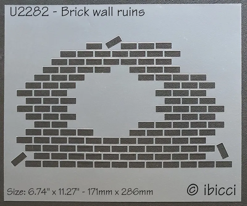 ibicci Brick Wall Ruins stencil
