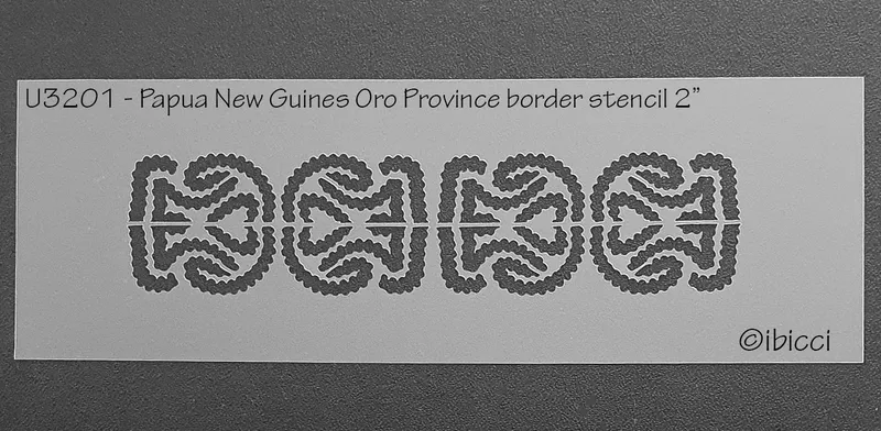 ibicci Papua New Guinea Oro Province Tapa border stencil strip 2"