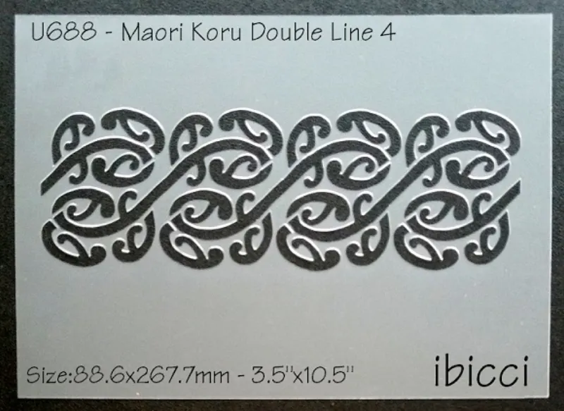 ibicci Maori Koru 4 Cake Panel stencil