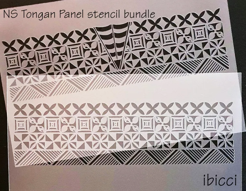 ibicci NS Tongan Panel stencil Bundle