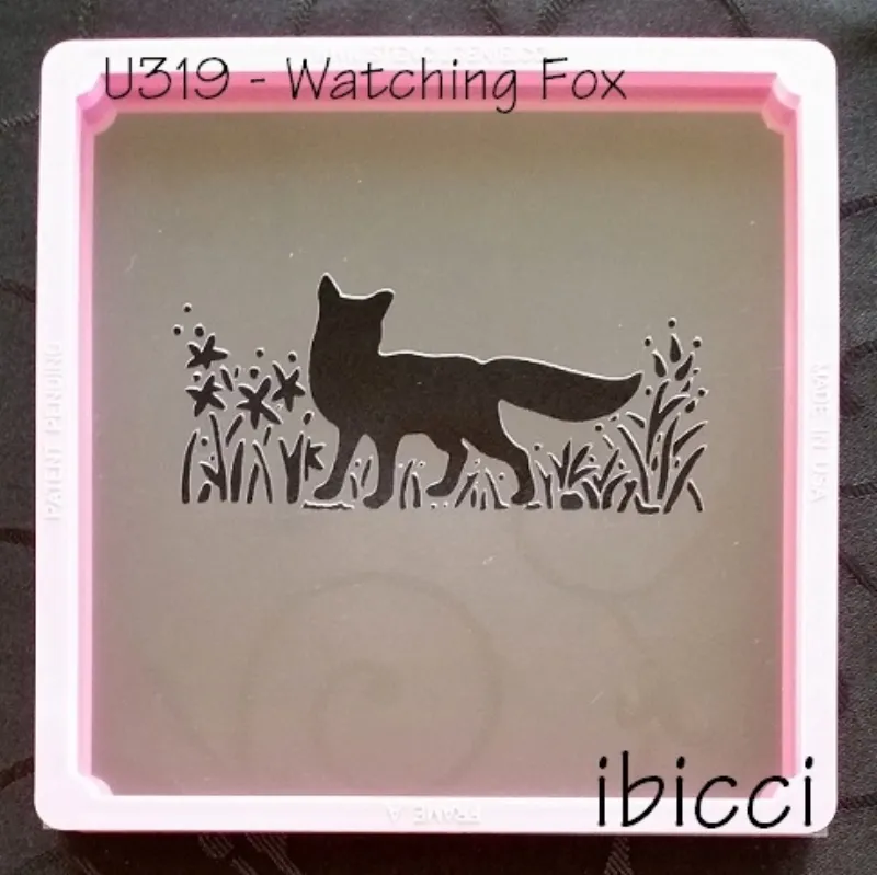 ibicci Woodland cookie stencil 5 - Watching Fox