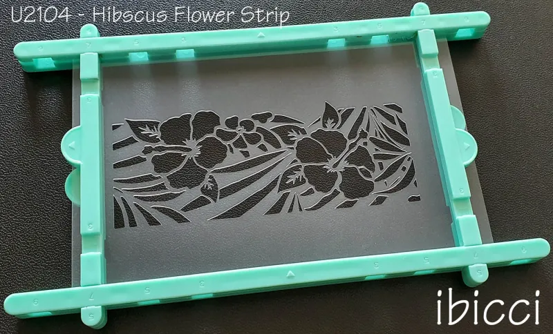 ibicci Hibiscus Flower Strip Cookie stencil