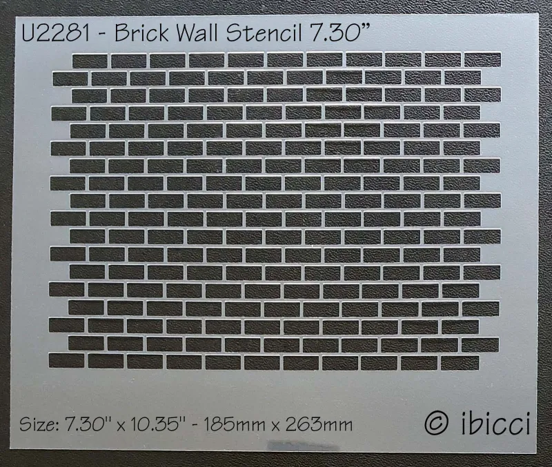 ibicci Brick Wall stencil 7.3"