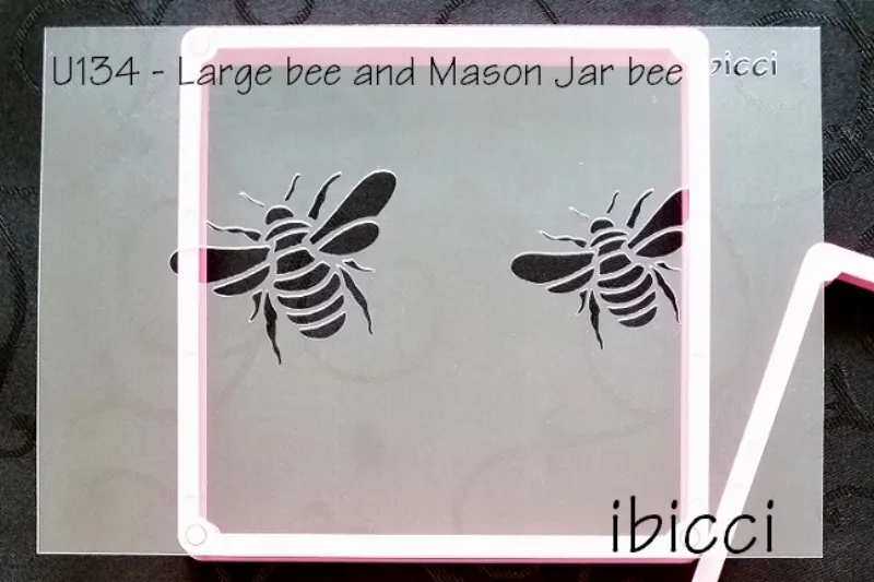 UPDATED - ibicci Large and Small bees on single stencil