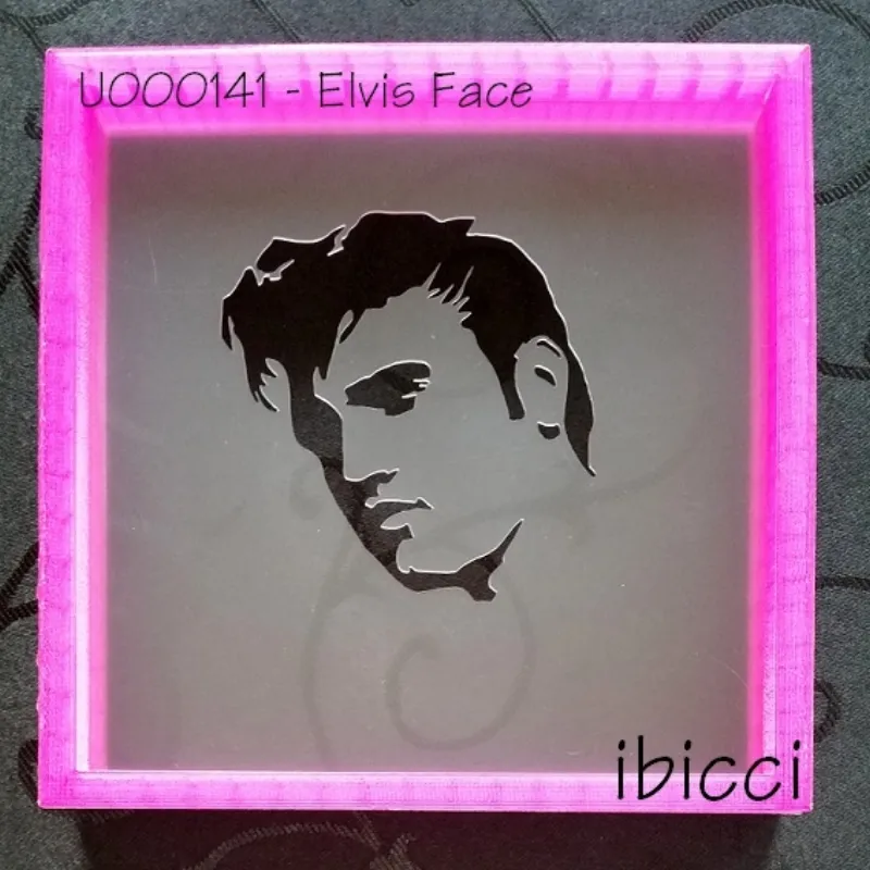 Elvis face stencil