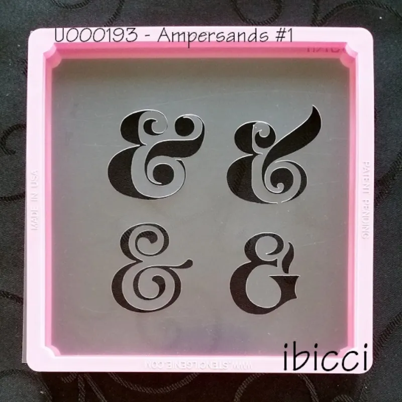 Ampersand Symbol Set #1 stencil - 4 designs