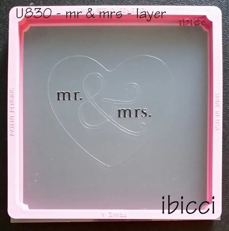 ibicci 'mr & mrs' stencil - 2 part - 'mr' and 'mrs'