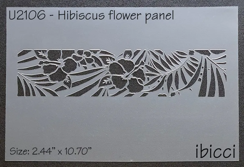 ibicci Hibiscus Flower Strip stencil