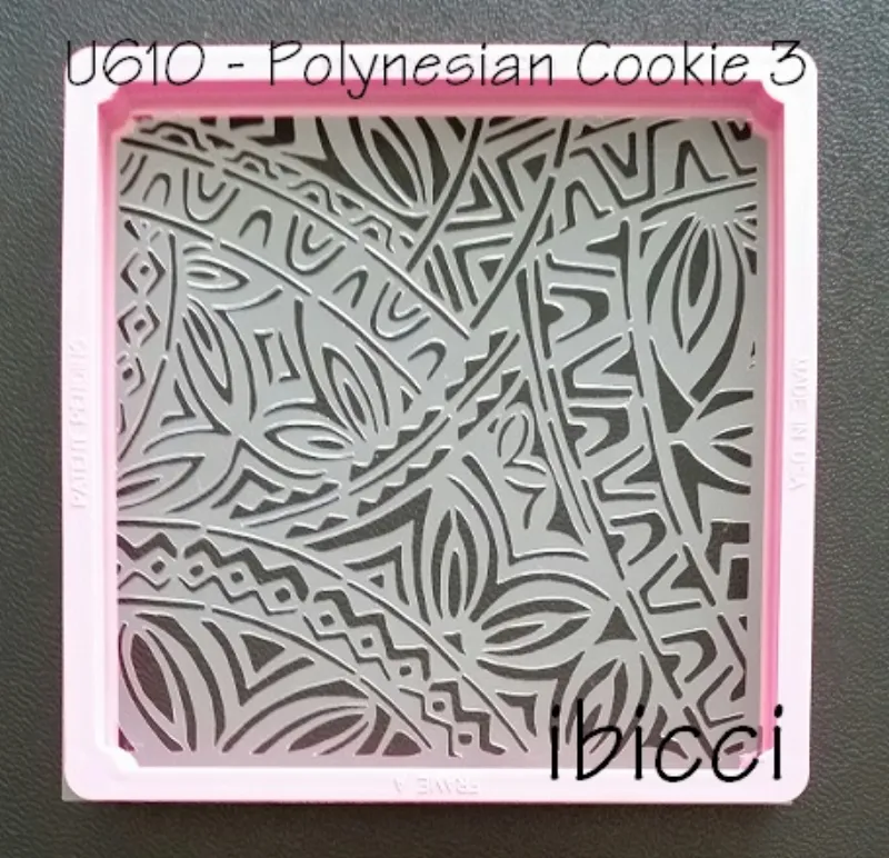 Polynesian Wedding Cookie panel stencil #3