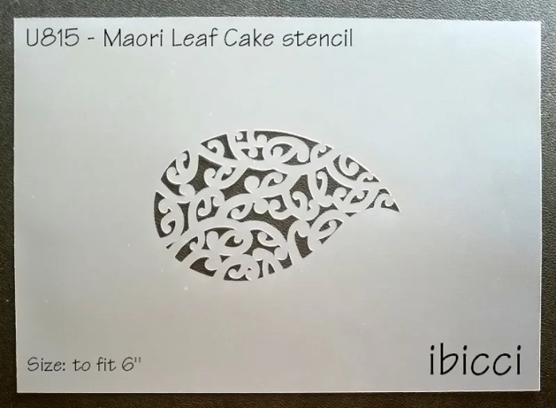 ibicci Maori Leaf Cake stencil