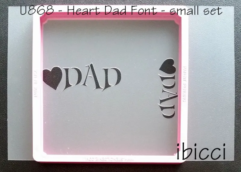 ibicci Heart Dad in Font - Small set