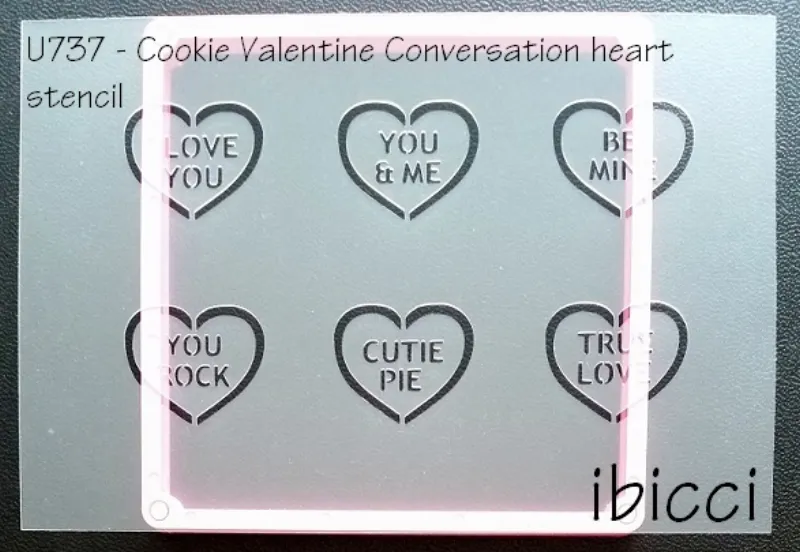 ibicci Valentine Cookie Conversation Heart stencil