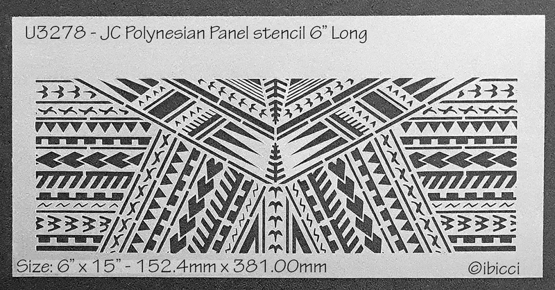 ibicci JC Polynesian Panel stencil 6" Long