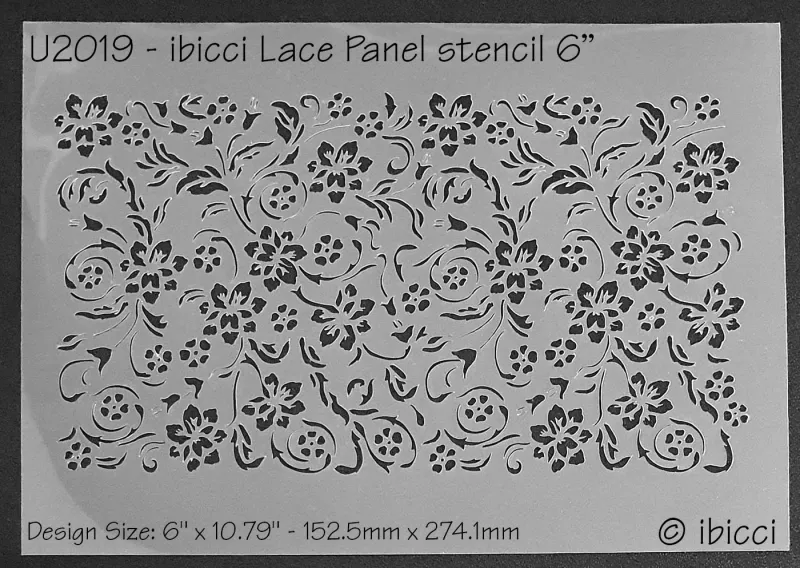 ibicci Lace Panel stencil 6"