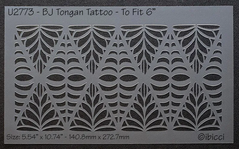 ibicci - BJ Tongan Tattoo Stencil for 6"