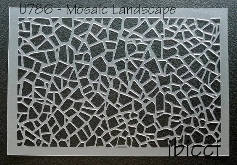 Mosaic Landscape stencil