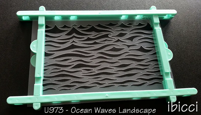 Ocean Waves cookies stencil - landscape