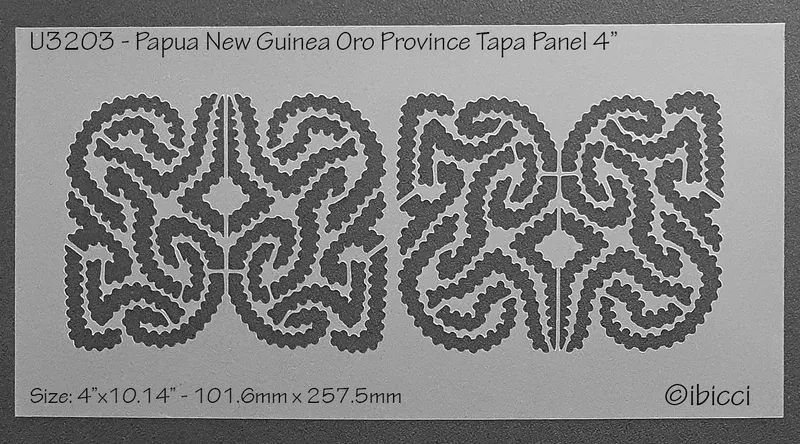 ibicci Papua New Guinea Oro Province Tapa stencils 4"