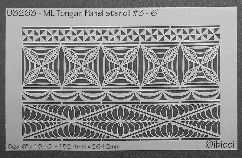 ibicci ML Tongan Panel stencil #3 - 6"