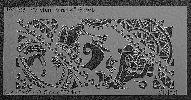 ibicci Maui Angled Panel stencil 4" Short