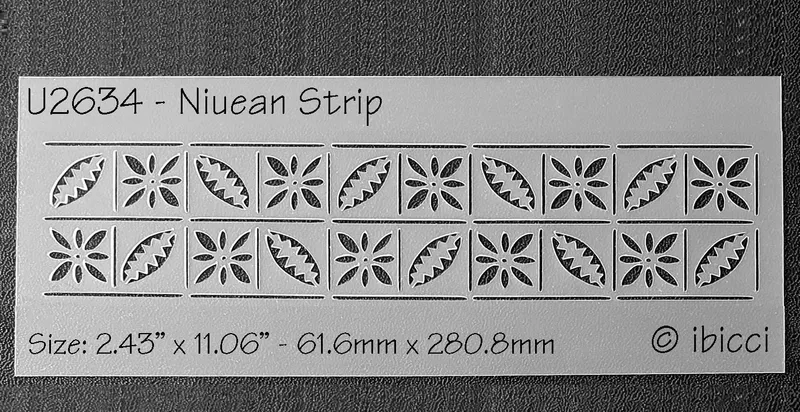 ibicci Niuean Strip Stencil 2.43"