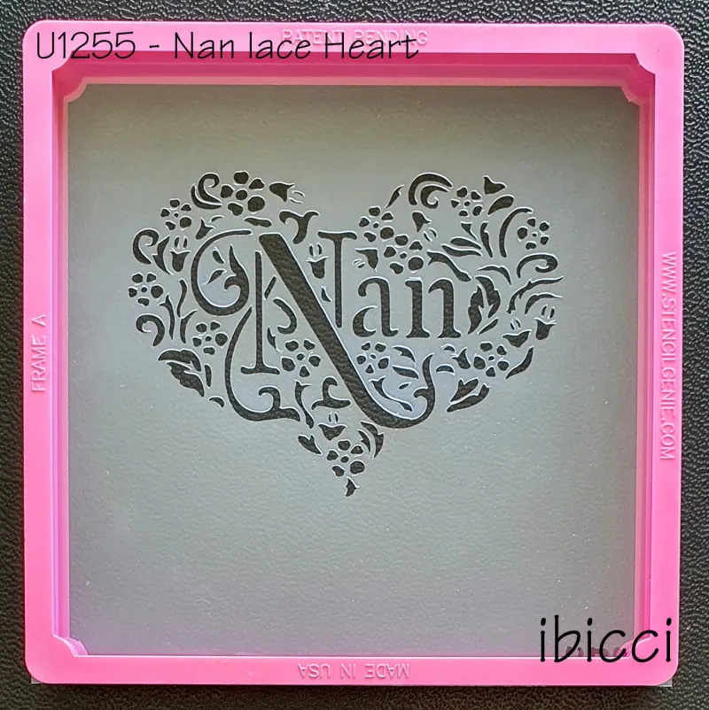 ibicci Nan lace heart stencil