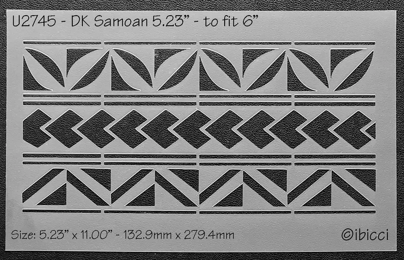 ibicci DK Samoan Panel 5.23" stencil (to fit 6")