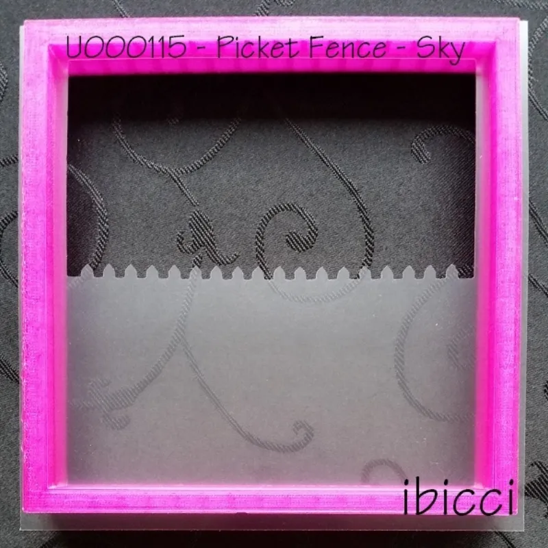 Top half (sky) picket fence stencil