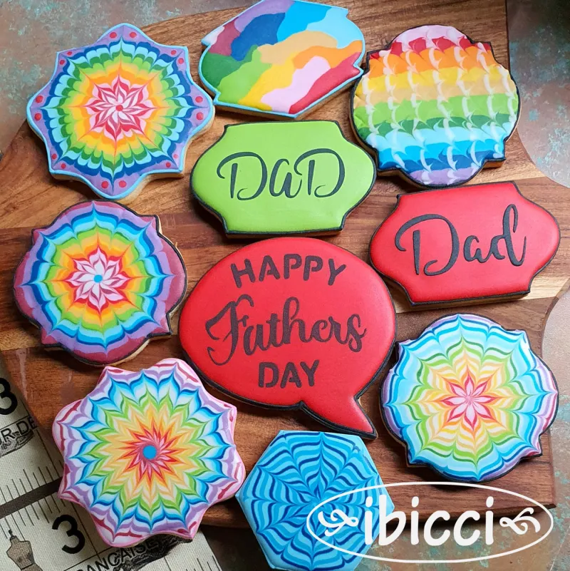 ibicci Fathers Day Cookies using the Dad stencils
