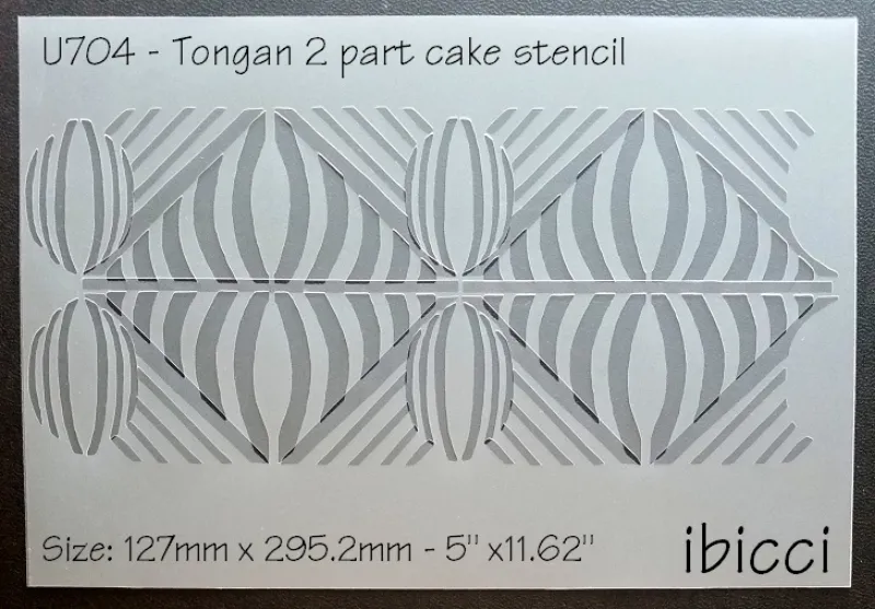ibicci Tongan 2 part cake stencil