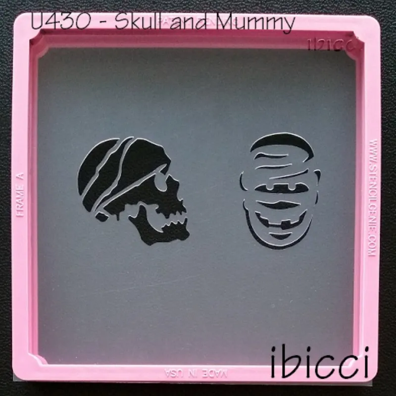 ibicci Halloween Skull and Mummy stencil