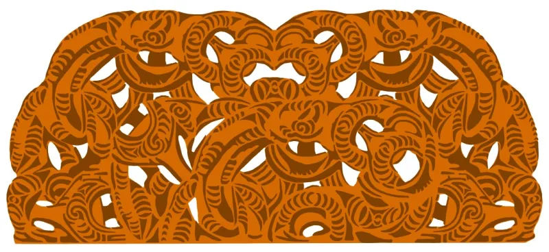 ibicci Maori Carving - design showing underlay layer