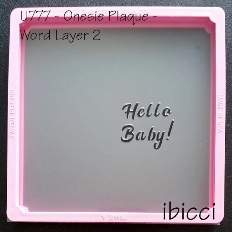ibicci Onesie Announcement stencil - Word Layer 2- Hello Baby